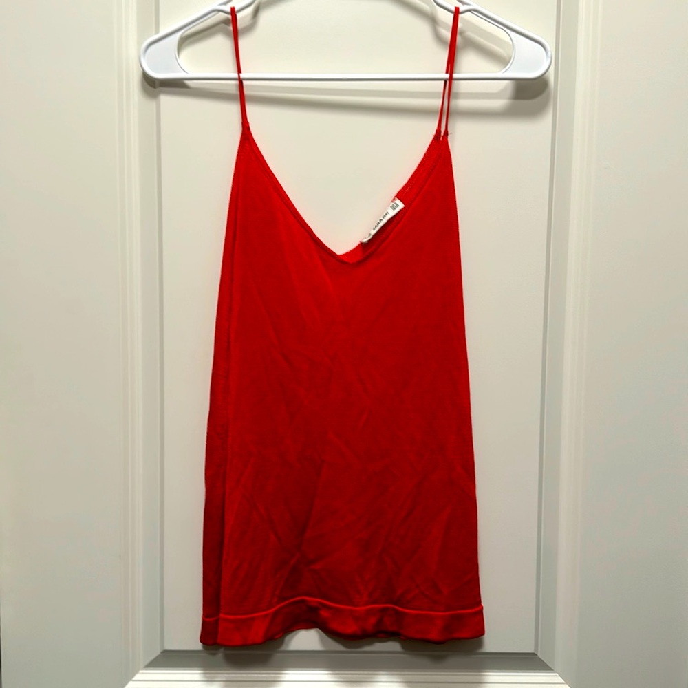 Zara Knit Tank - Orange